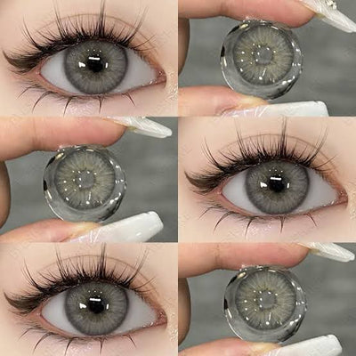 Light Grey Eye Lenses for Girls – Soft, Comfortable & Natural-Looking Colored Contact Lenses with Kit Box