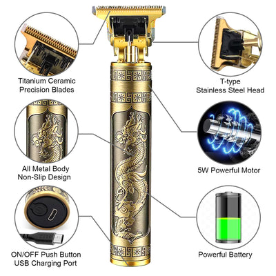 T9 Trimmer for Men – Professional Metal Body Beard & Hair Cutter